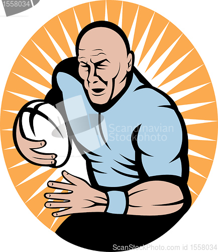 Image of Rugby player running with ball