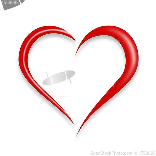 Image of Red Love Heart Illustration