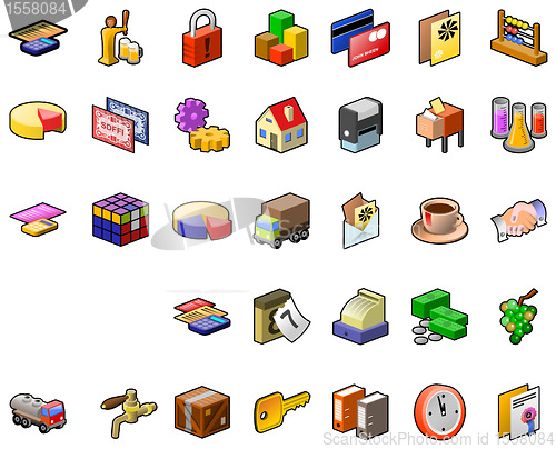 Image of Food Industry Icon Set