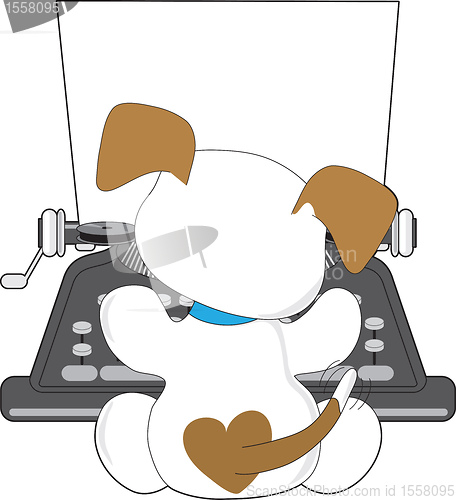 Image of Cute Puppy Typewriter