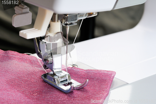 Image of Sewing machine close up