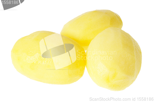 Image of Fresh peeled potatoes