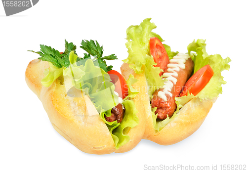 Image of Two tasty and delicious hotdog