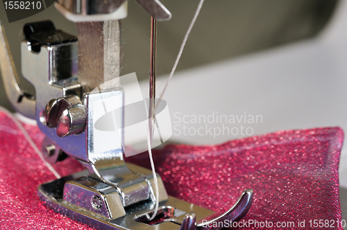 Image of Sewing machine close up