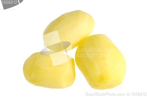 Image of Fresh peeled potatoes