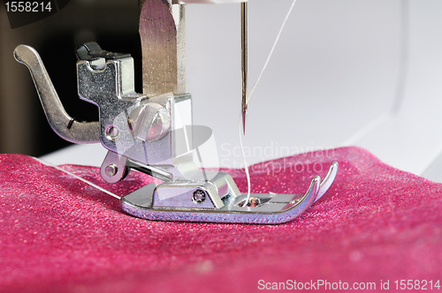 Image of Sewing machine close up