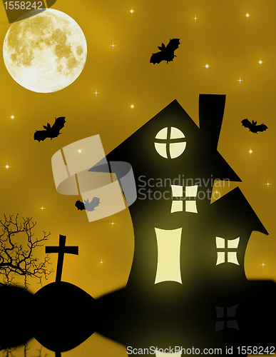 Image of Halloween spooky house