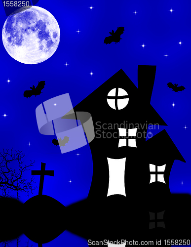 Image of Halloween spooky house