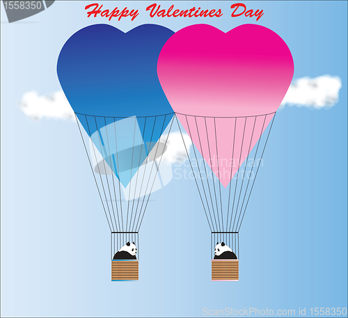 Image of Pandas and Hot Air Balloons