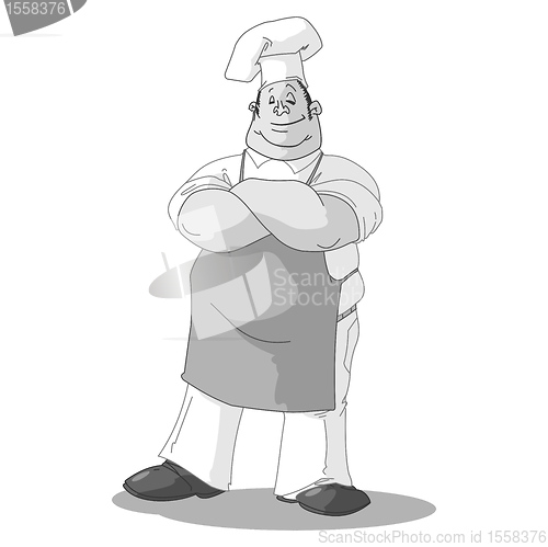 Image of Monochrome Chef Illustration