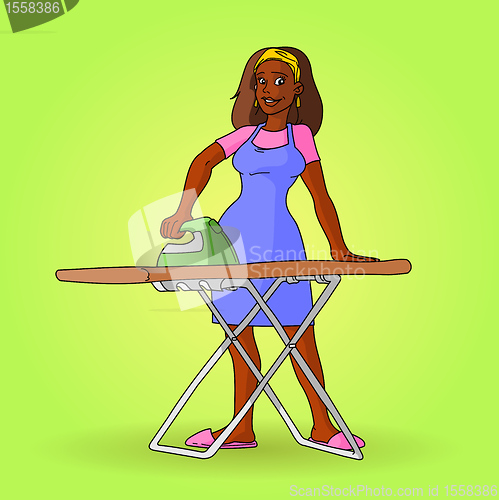 Image of African Housewife Illustration