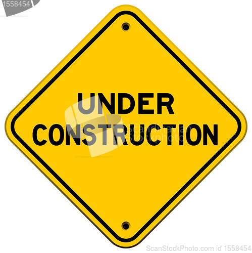 Image of Under Construction Yellow Sign