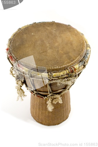 Image of West African Djembe Tribal Drum - Top Angle