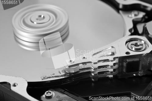 Image of hard disk in motion - one-three