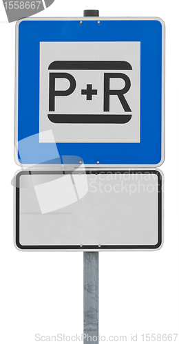 Image of traffic sign - park and ride (clipping path included)