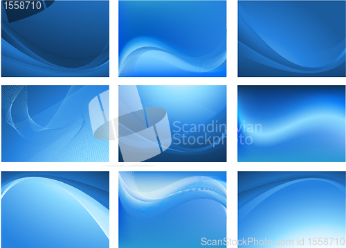Image of Blue abstract waving background