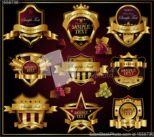 Image of Wine emblem design