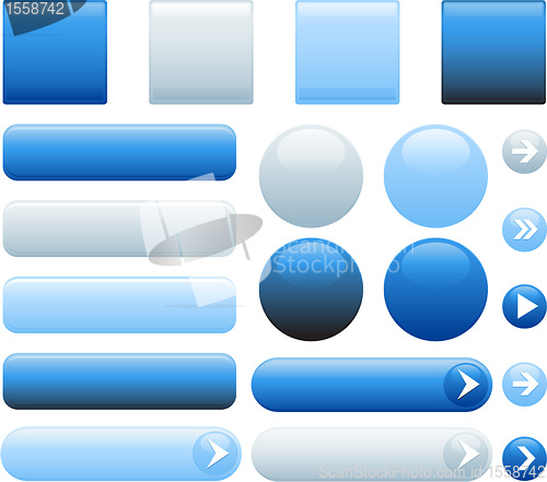 Image of Blank web glossy buttons