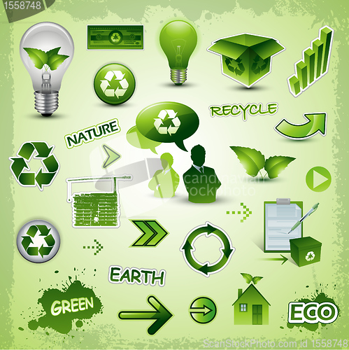 Image of Environment and nature icons and symbols