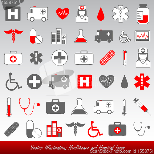 Image of Medical icons and symbols healthcare
