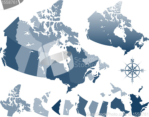 Image of Map of Canada and provinces