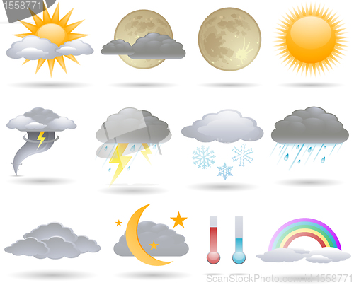 Image of Vector weather icons collection