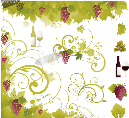 Image of Wine decorative elements