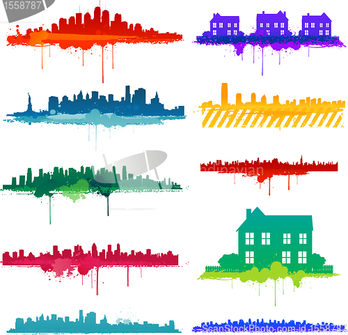 Image of Paint splat city design