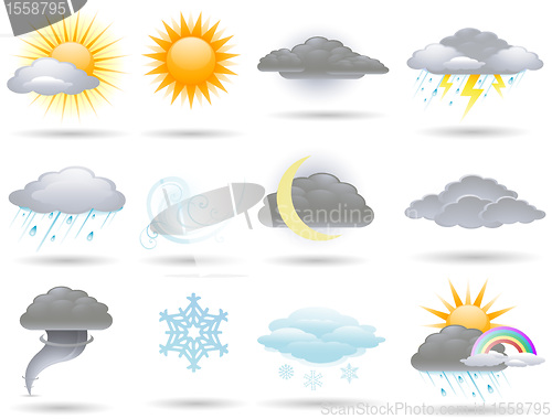Image of Vector weather icons collection