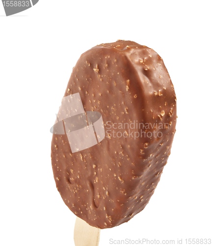 Image of Ice cream covered with chocolate