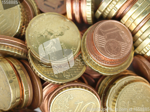 Image of Euro coins background