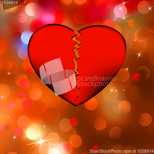 Image of Nice bokeh broken heart. EPS 8