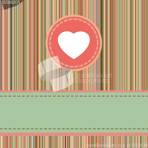 Image of Vintage Valentines Day retro template. EPS 8