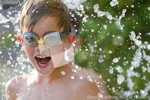 Image of child playing in the water