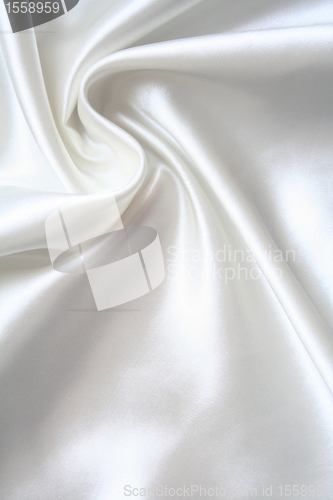 Image of Smooth elegant white silk as background 
