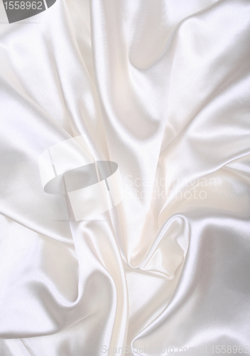 Image of Smooth elegant white silk as background 