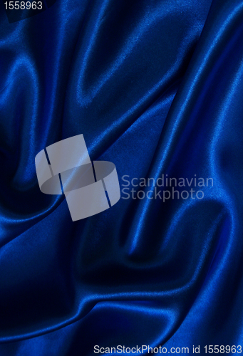 Image of Smooth elegant blue silk 