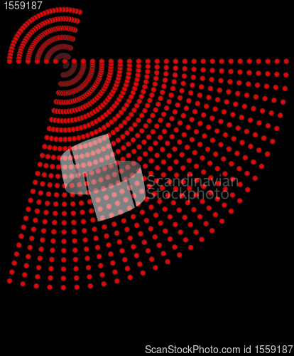 Image of abstract background from red circle