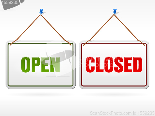 Image of Open and Closed shop sign