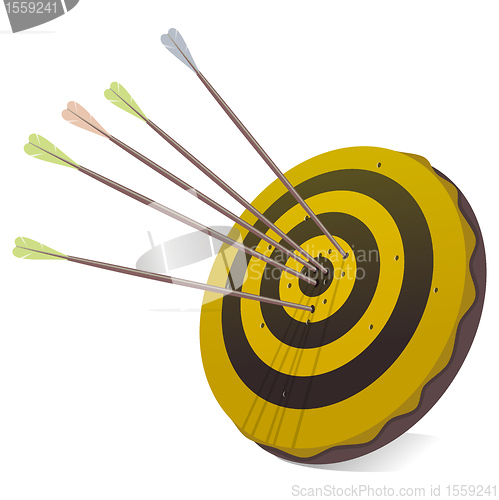 Image of Business Succes Target in Black and Yellow