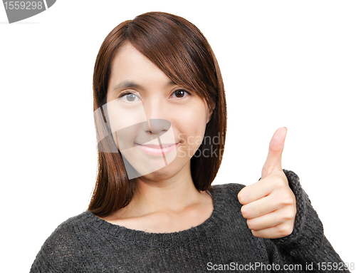 Image of woman with thumbs up