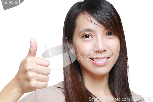 Image of woman with thumbs up