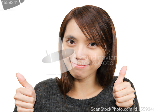 Image of woman with thumbs up