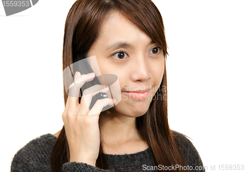 Image of woman using mobile phone