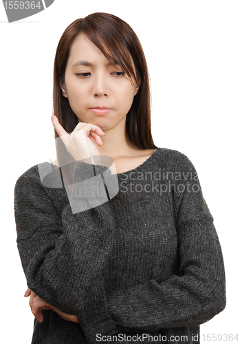 Image of thoughtful woman