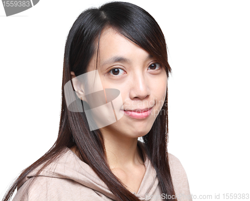 Image of Young asian woman with smiling