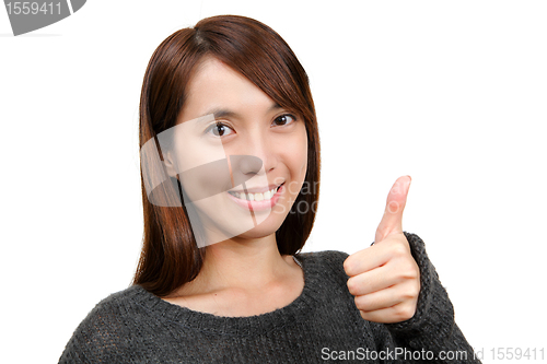 Image of woman with thumbs up