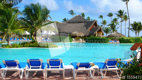 Image of Relaxing pool in Caribbean