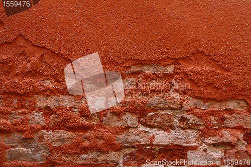 Image of Red grunge wall
