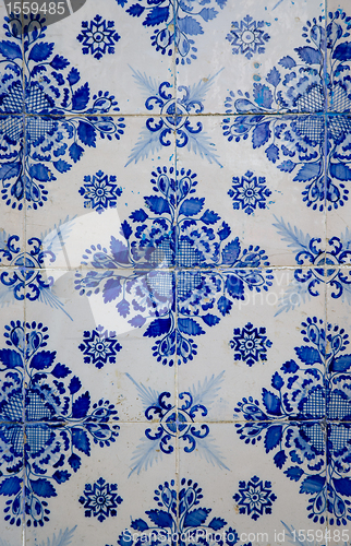 Image of Traditional Portuguese glazed tiles